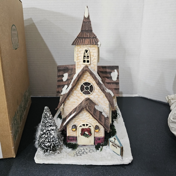 🎁 Silvestri Hearthstone Village "Hearthston Chapel" Holiday Christmas Vintage - Picture 6 of 15